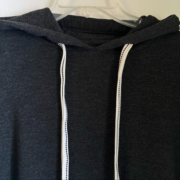 Aerie Charcoal Gray Hoodie Sweatshirt XS Side Slits Pullover Soft Cozy Relaxed - Picture 2 of 5